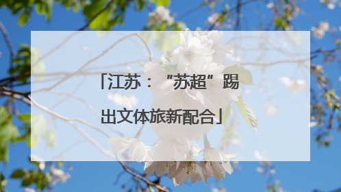 江苏：“苏超”踢出文体旅新配合