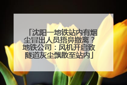 沈阳一地铁站内有烟尘冒出人员捂鼻撤离？地铁公司：风机开启致隧道灰尘飘散至站内