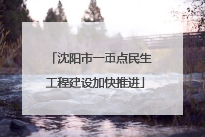 沈阳市一重点民生工程建设加快推进