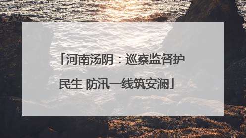 河南汤阴：巡察监督护民生 防汛一线筑安澜