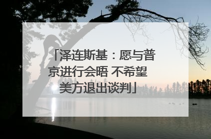 泽连斯基：愿与普京进行会晤 不希望美方退出谈判
