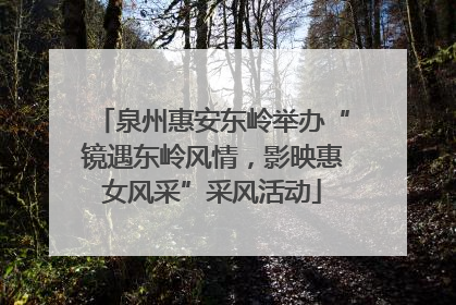 泉州惠安东岭举办“镜遇东岭风情，影映惠女风采”采风活动