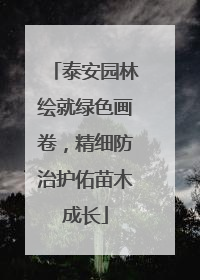 泰安园林绘就绿色画卷，精细防治护佑苗木成长