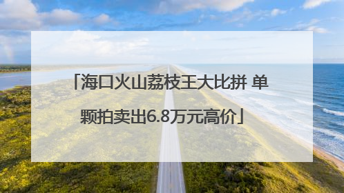 海口火山荔枝王大比拼 单颗拍卖出6.8万元高价