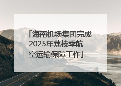 海南机场集团完成2025年荔枝季航空运输保障工作