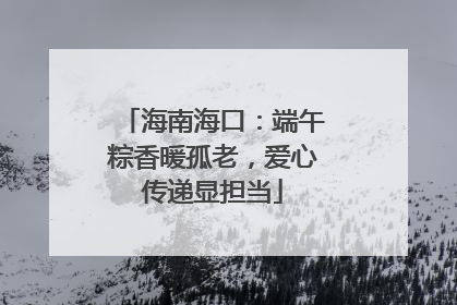 海南海口：端午粽香暖孤老，爱心传递显担当