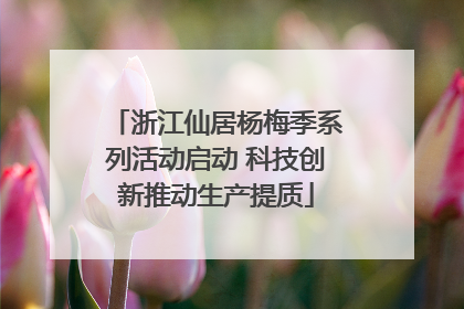 浙江仙居杨梅季系列活动启动 科技创新推动生产提质