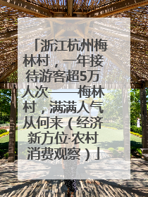 浙江杭州梅林村，一年接待游客超5万人次——梅林村，满满人气从何来（经济新方位·农村消费观察）