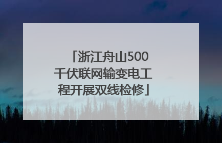 浙江舟山500千伏联网输变电工程开展双线检修