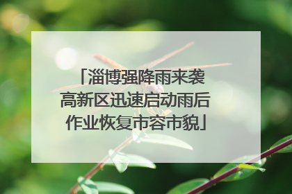 淄博强降雨来袭 高新区迅速启动雨后作业恢复市容市貌