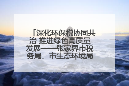 深化环保税协同共治 推进绿色高质量发展——张家界市税务局、市生态环境局签署合作备忘录