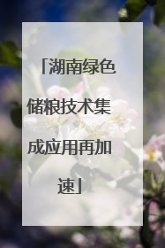 湖南绿色储粮技术集成应用再加速