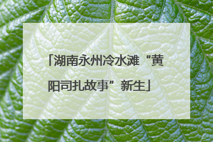 湖南永州冷水滩“黄阳司扎故事”新生