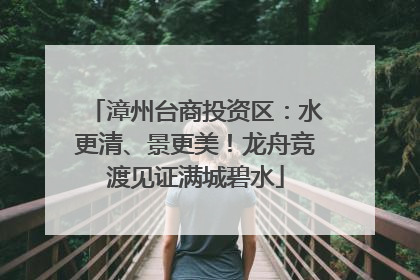 漳州台商投资区：水更清、景更美！龙舟竞渡见证满城碧水