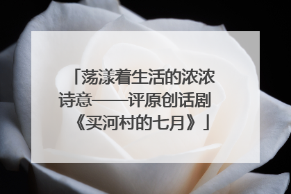 荡漾着生活的浓浓诗意——评原创话剧《买河村的七月》