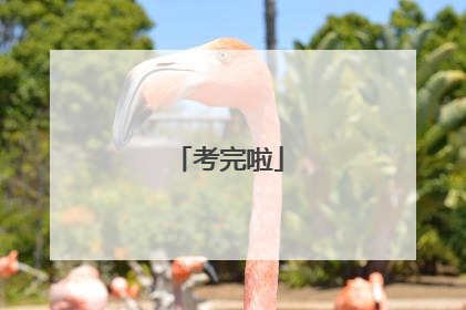 考完啦