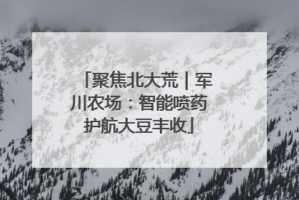 聚焦北大荒｜军川农场：智能喷药护航大豆丰收