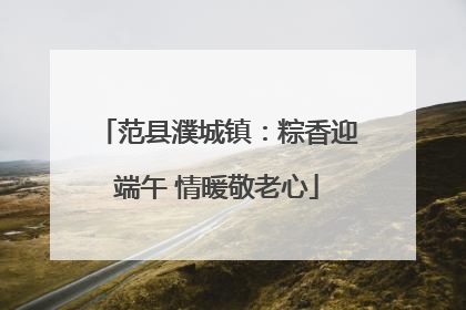 范县濮城镇：粽香迎端午 情暖敬老心