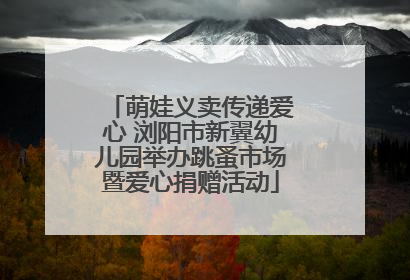 萌娃义卖传递爱心 浏阳市新翼幼儿园举办跳蚤市场暨爱心捐赠活动