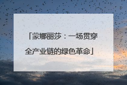 蒙娜丽莎：一场贯穿全产业链的绿色革命