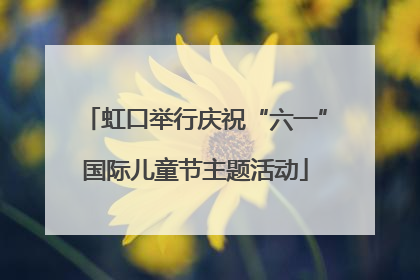 虹口举行庆祝“六一”国际儿童节主题活动