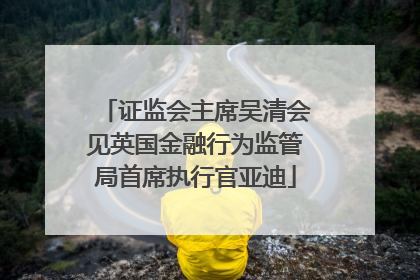 证监会主席吴清会见英国金融行为监管局首席执行官亚迪
