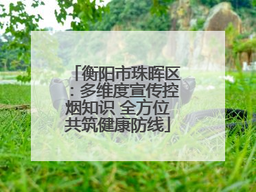 衡阳市珠晖区：多维度宣传控烟知识 全方位共筑健康防线
