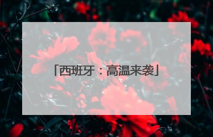 西班牙：高温来袭