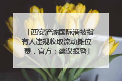 西安浐灞国际港被指有人违规收取流动摊位费，官方：建议报警