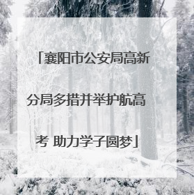襄阳市公安局高新分局多措并举护航高考 助力学子圆梦