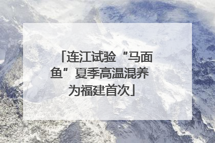 连江试验“马面鱼”夏季高温混养 为福建首次