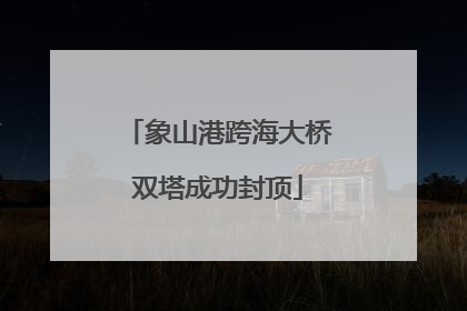 象山港跨海大桥双塔成功封顶