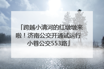 跨越小清河的红墩墩来啦！济南公交开通试运行小巷公交553路
