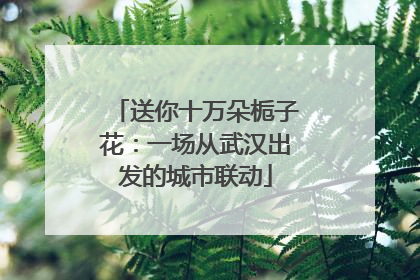 送你十万朵栀子花：一场从武汉出发的城市联动