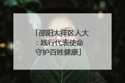 邵阳大祥区人大：践行代表使命 守护百姓健康