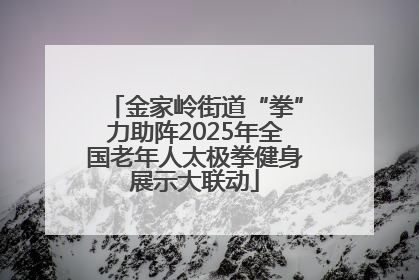 金家岭街道“拳”力助阵2025年全国老年人太极拳健身展示大联动