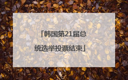 韩国第21届总统选举投票结束