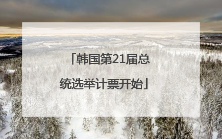 韩国第21届总统选举计票开始