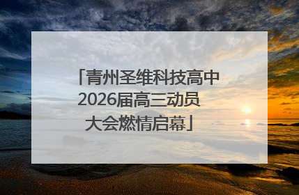青州圣维科技高中2026届高三动员大会燃情启幕