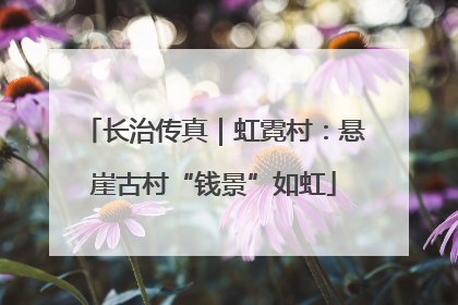 长治传真｜虹霓村：悬崖古村“钱景”如虹