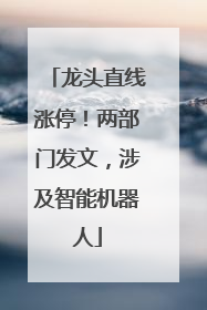 龙头直线涨停！两部门发文，涉及智能机器人