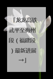 龙龙高铁武平至梅州段（福建段）最新进展→