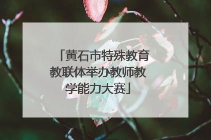 黄石市特殊教育教联体举办教师教学能力大赛