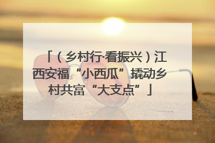 （乡村行·看振兴）江西安福“小西瓜”撬动乡村共富“大支点”