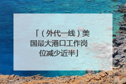 （外代一线）美国最大港口工作岗位减少近半