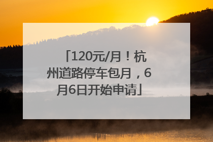 120元/月！杭州道路停车包月，6月6日开始申请