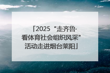 2025“走齐鲁·看体育社会组织风采”活动走进烟台莱阳