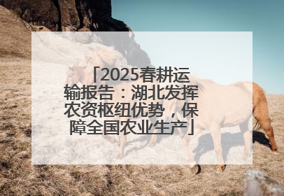 2025春耕运输报告：湖北发挥农资枢纽优势，保障全国农业生产