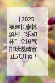 2025福建长泰林溪村“乐动杯”全国气排球邀请赛正式开幕！