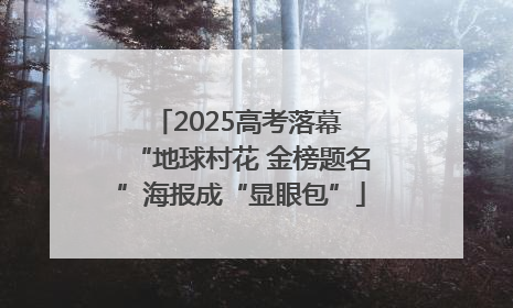 2025高考落幕 “地球村花 金榜题名”海报成“显眼包”